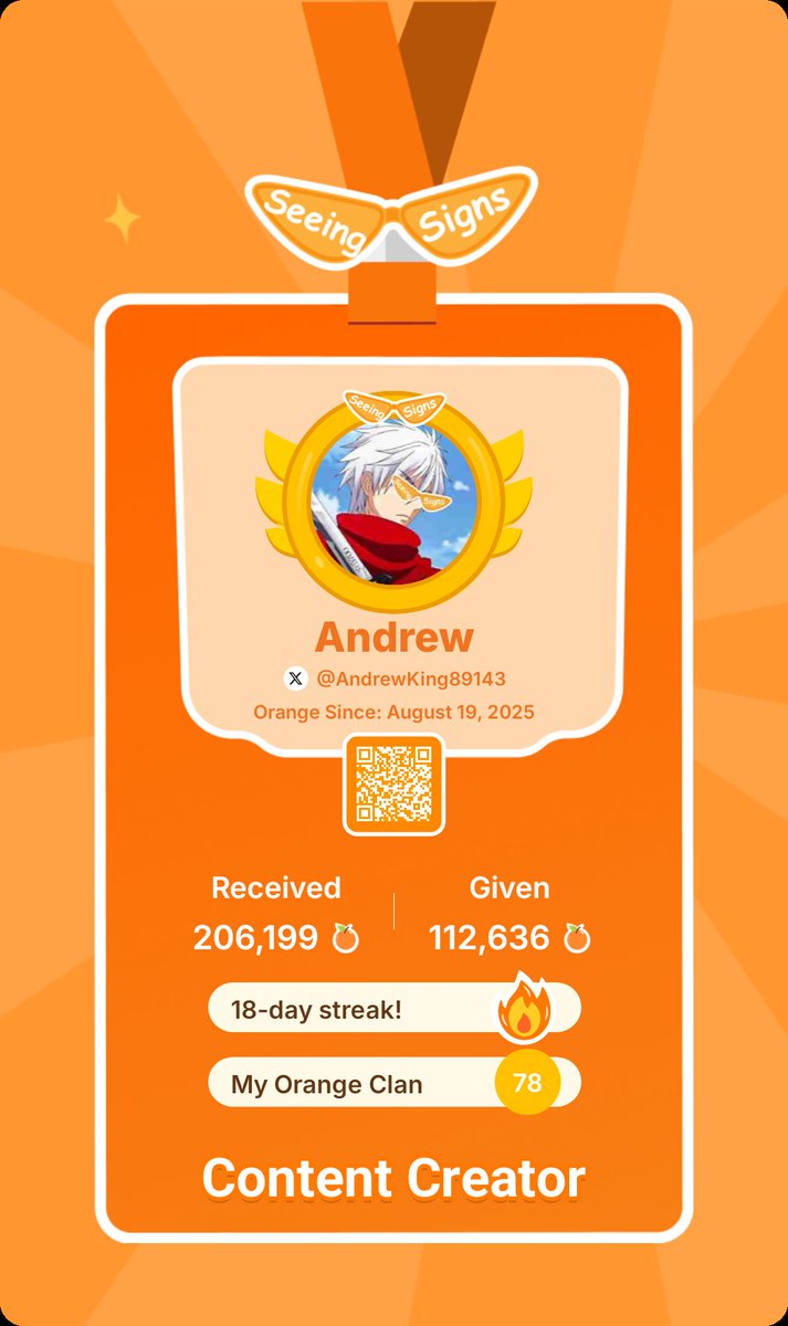 200K Oranges unlocked! 🍊🚀 And the best part? Giving 100K back to the family that inspires me daily. ✨

Thank you to this amazing family that continues to inspire me every day. 🦺🧡

#SIGN #OrangeDynasty #CommunityFirst