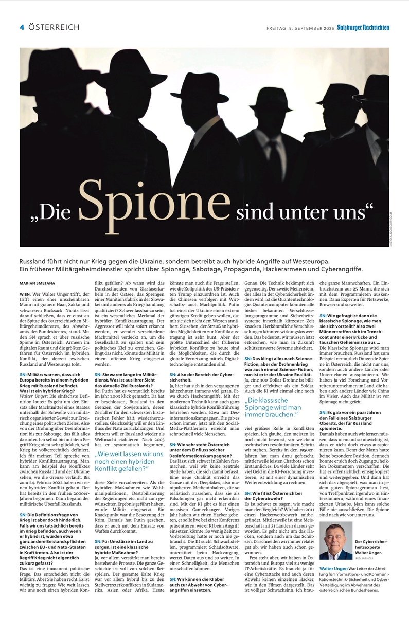 'Putin hat beschlossen, Russland in den Grenzen der Sowjetunion wiederherzustellen. Gleichzeitig will er den Einfluss der Nato zurückdrängen. Und drittens will er Russland wieder als Weltmacht etablieren". #Bundesheer <a href="/sn_aktuell/">SN aktuell</a>