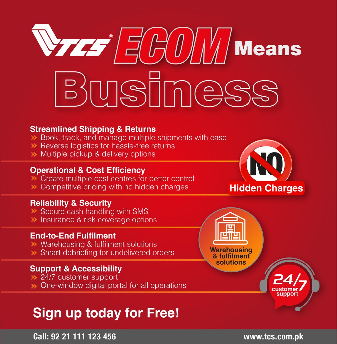 Whether you're scaling a startup or streamlining an enterprise, TCS COD is your partner in success.

Sign up for free and enable your business to succeed: tcsexpress.com/ecom

#TCS #TCSkardo #logisticssolutions #ecommerce #EcommerceSuccess