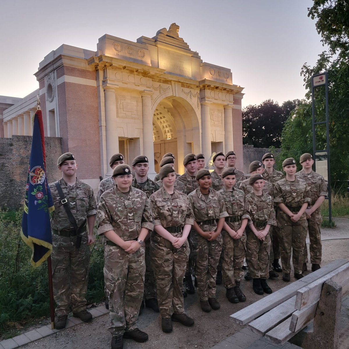 An amazing experience for our Cadets to parade at the Menin Gate in Ypres last night for the daily Last Post ceremony.  Very honoured to have been asked to read the Exhortation.  We Will Remember Them.
