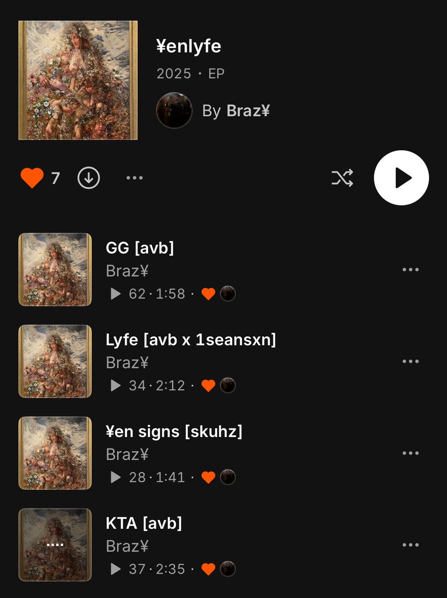 👤Braz¥

💽 ¥enlyfe [EP]

🚨 OUT NOW

on.soundcloud.com/t3KjKlnqZm6Gu1…