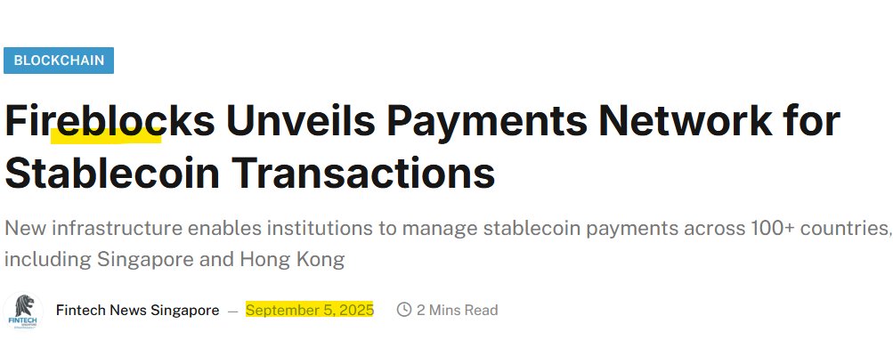 sentosumosaba's tweet photo. 👀Digital Asset Custody Co. @FireblocksHQ, (where former SEC Chair Jay Clayton landed after suing @Ripple), is launching a NEW Payments Network, and aiming to be the "backbone of stablecoin payments” for banks in more than 100 countries. @circle will join at launch. 
https://t.co/D5KVk6j1n6