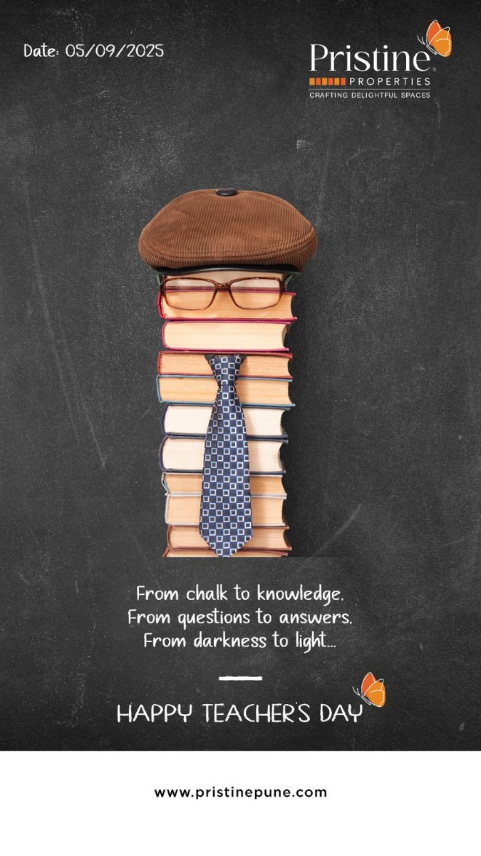 Just as Pristine crafts delightful spaces, teachers craft lives filled with wisdom, discipline, and inspiration.
This Teacher’s Day, we celebrate the architects of knowledge who leave an everlasting impact.
#HappyTeachersDay #PristineProperties
