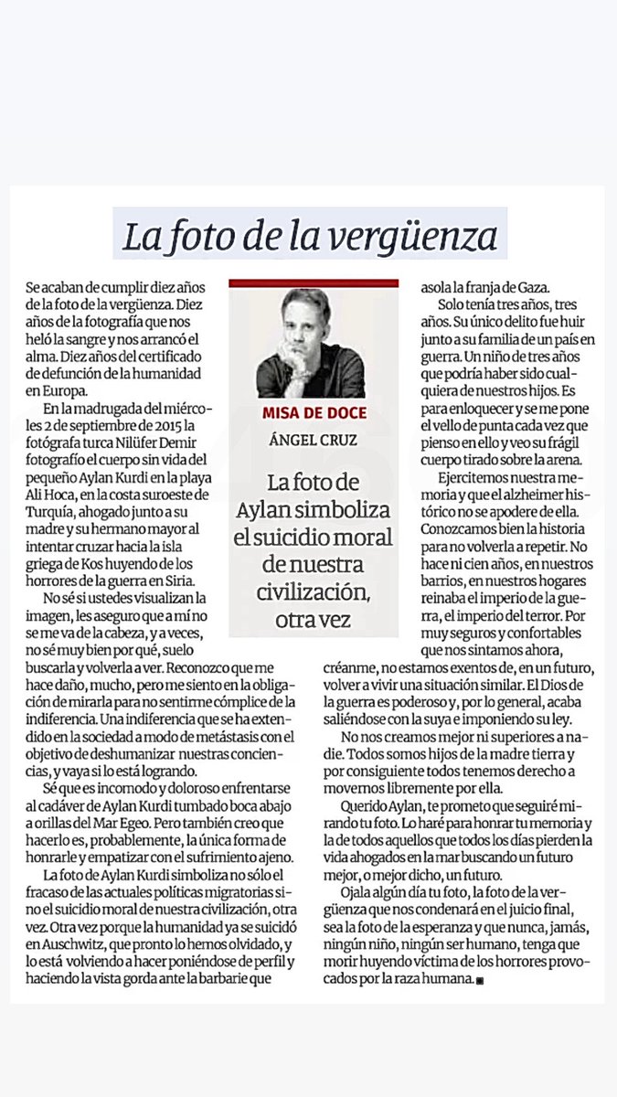 AngelcruzMurcia's tweet image. “La foto de la vergüenza”. 
#aylan