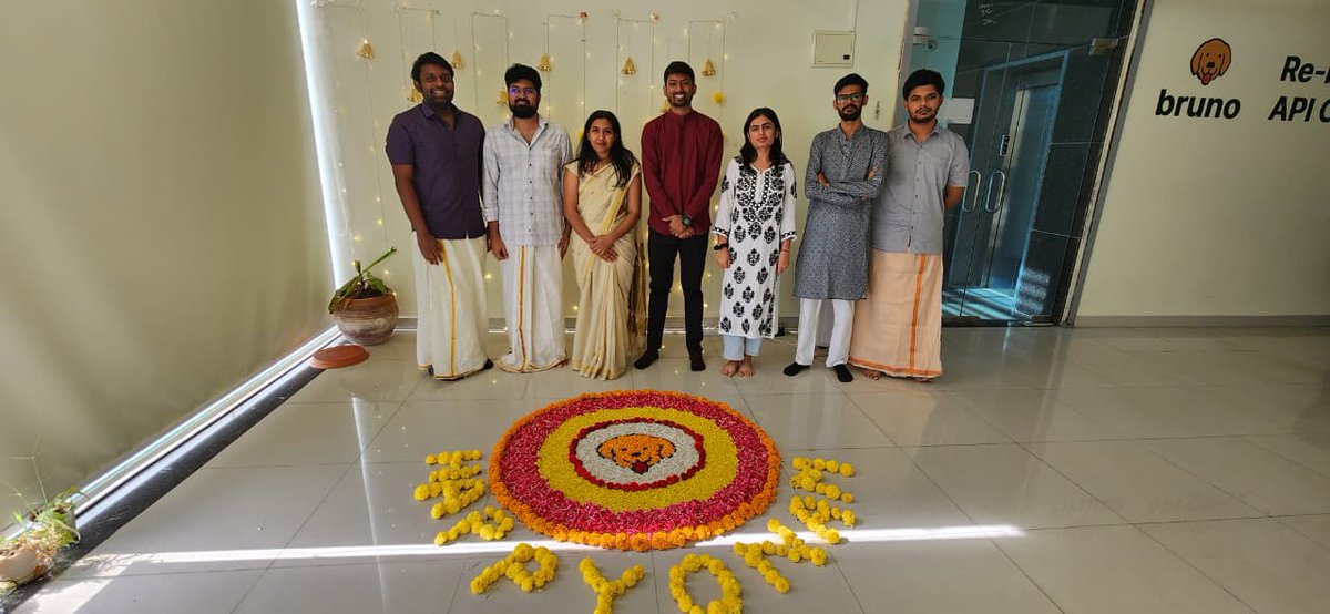 use_bruno's tweet image. Happy Onam to All 🌼
A few pics from celebration at Bruno Office in Bengaluru.
