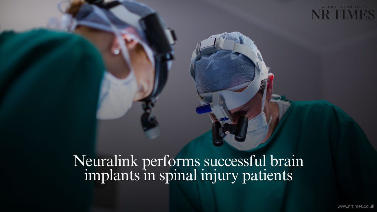 editorNRTimes's tweet image. Two people in Toronto have become the first in Canada to receive Neuralink’s brain-computer interface implants.
🔗 Full story: buff.ly/0DW7i7r
#Neuralink #BrainComputerInterface #SpinalInjury #NeuroTech #ParalysisRecovery