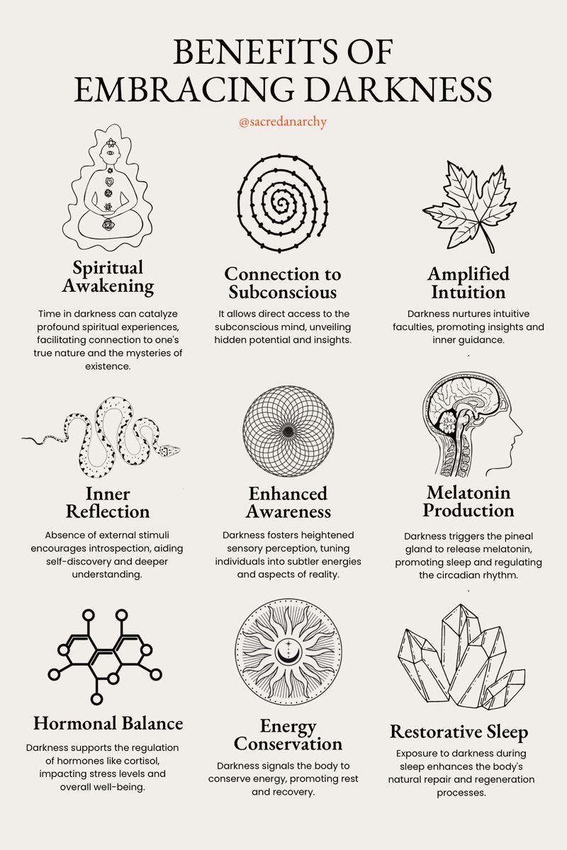 Benefits of embracing darkness