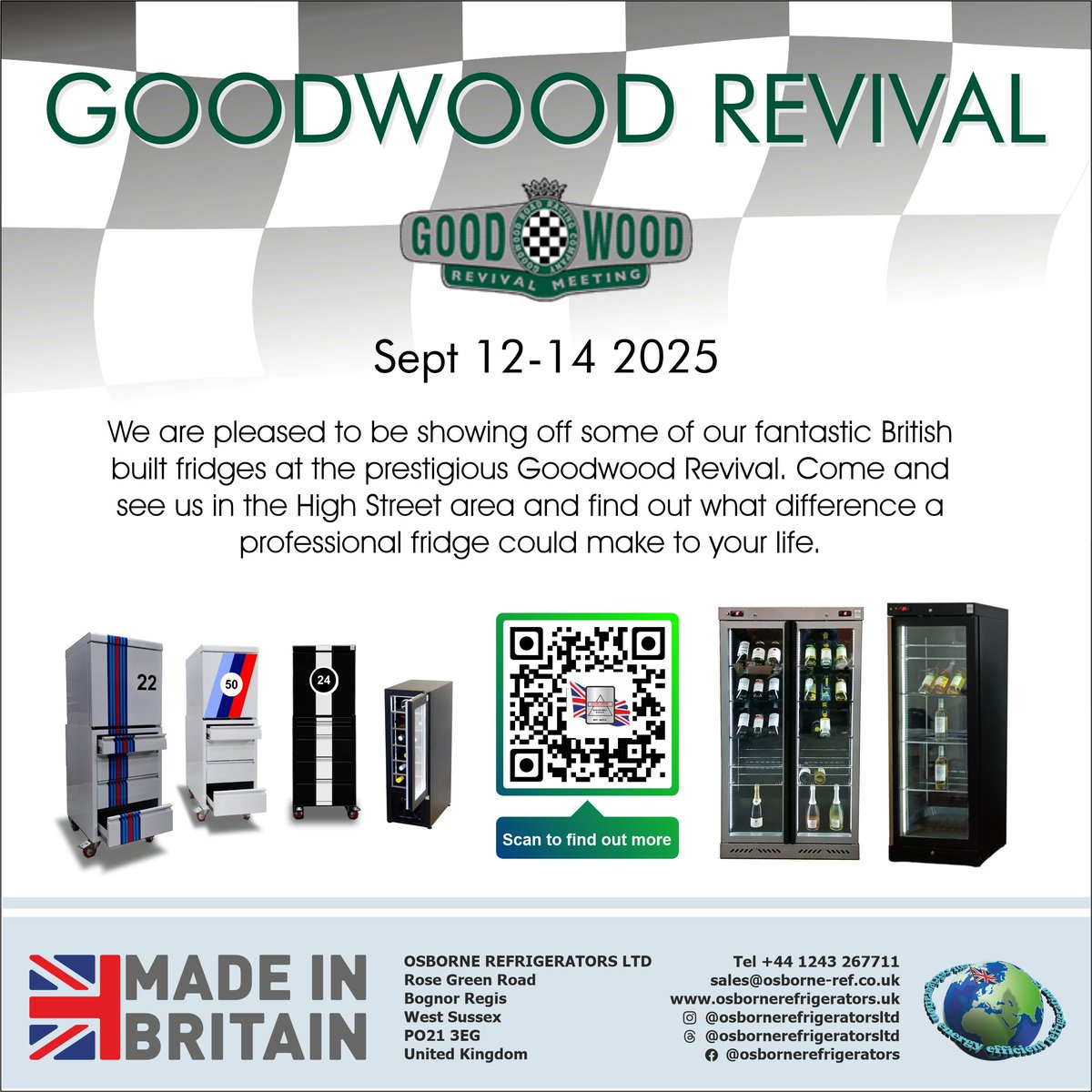 A couple of dates for your diary. We will be at <a href="/goodwoodrevival/">Goodwood Revival</a> next weekend and <a href="/Caffe_Culture/">Caffè Culture</a> at the end of the month. If you get the opportunity, pop along and say hello.