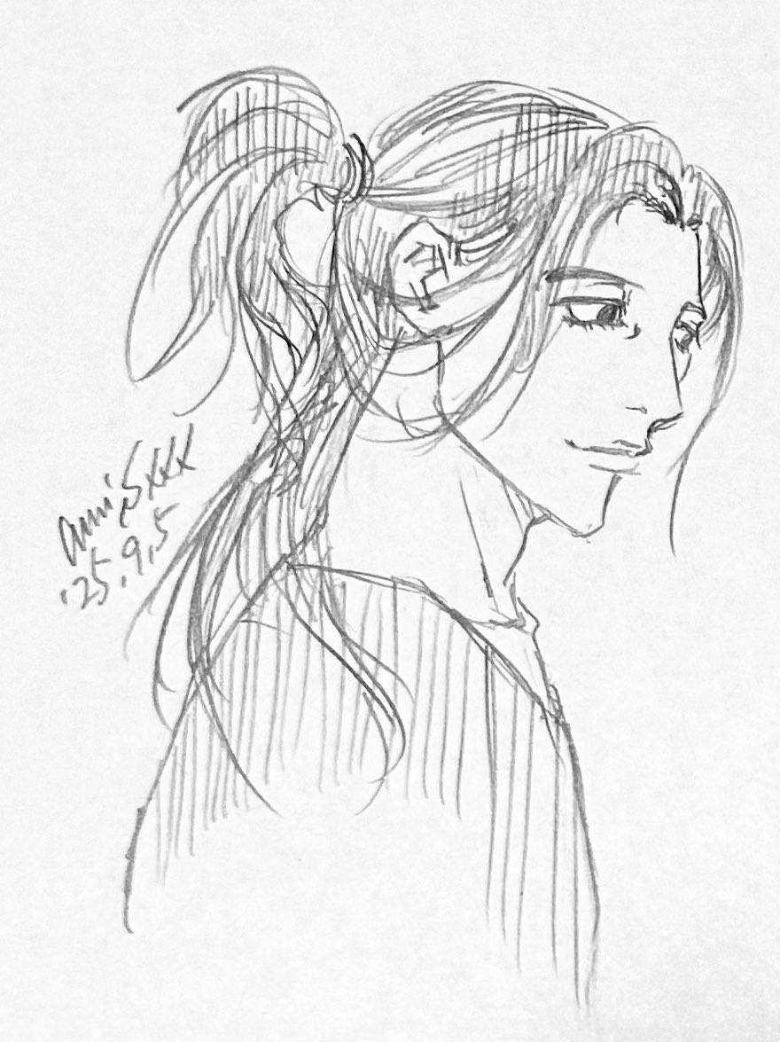 今日はとても良い仕事ができたので、晩酌しながらホロ酔いおかわり楽描き。

ハーフアップ高松。

ランブルスコが美味しいなぁ。
皆様も良い週末を。　　柴田亜美