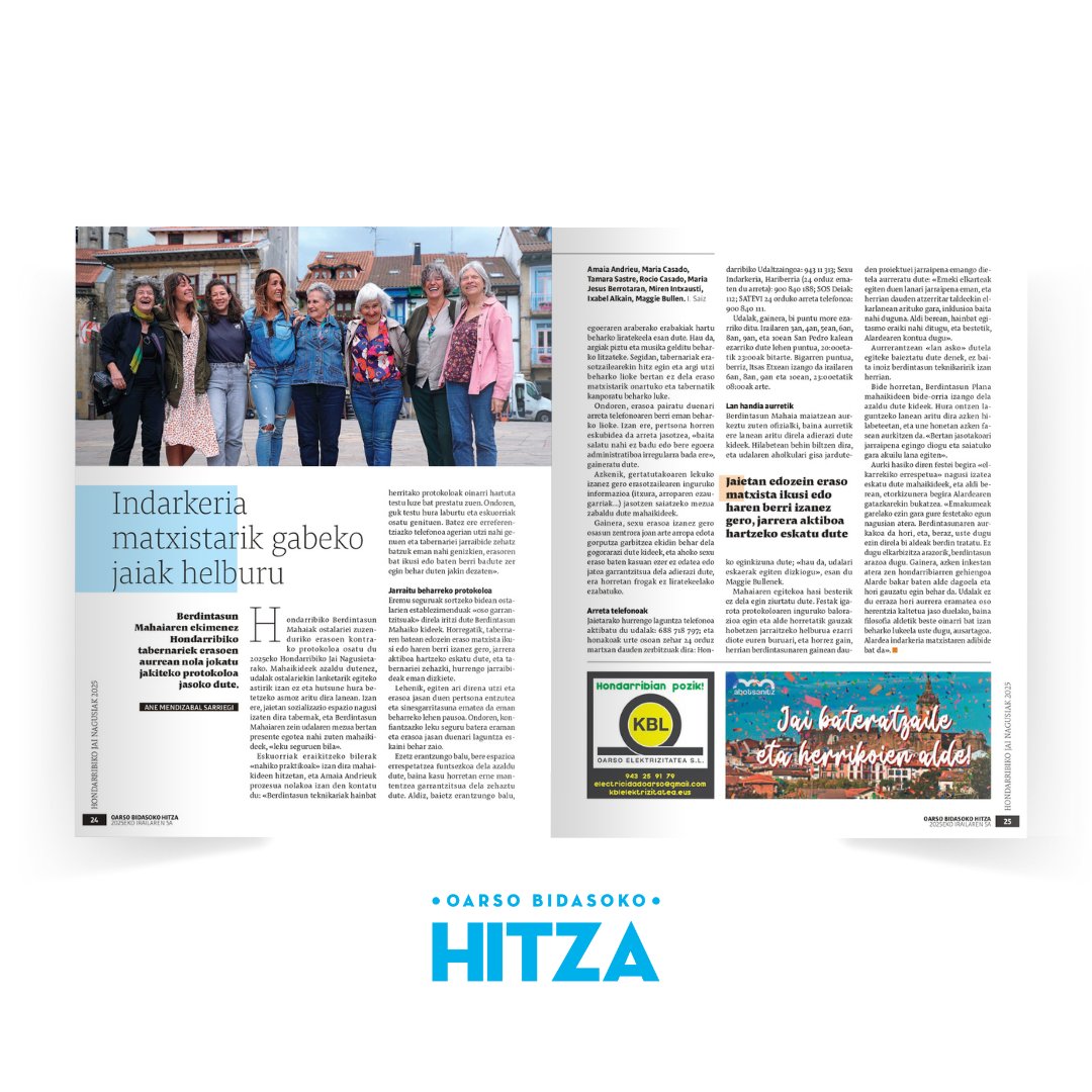 IRITSI DIRA JAI NAGUSIAK

Hondarribiko  Jai Nagusietan egun seinalatu asko daude. Ofizialki hilaren 7an hasiko  dira, baina aurretik badira ekitaldi dezente.

Hementxe duzue deskargatzeko aukera festen atal berezian:

⚪bidasoa.hitza.eus/bidasoko-herri…