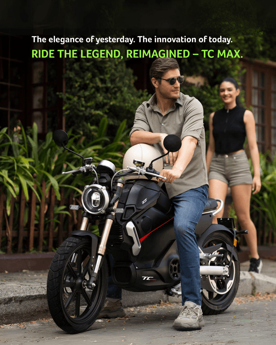 acerelectricind's tweet image. Where heritage meets the future. ⚡
The TC Max redefines the café racer spirit with timeless elegance and powerful electric performance; built to ride the legend, reimagined. 🏍️

#TCMax #RideTheLegend #AcerElectric #RetroRacer #ElectricBike #RideTheFuture