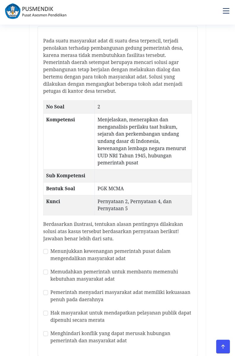 ayigoesptn's tweet photo. Soal TKA 2025 (mapel PPKN) ✨
🌟 Sc : Pusmendik
✅ Janlup like &amp; RT, follow for more‼️

📚 link saluran belajar gratis (update latsol, tryout, materi dll):
https://t.co/a7KuugkGtx

🗣️link grup diskusi PTN 2026 :
https://t.co/kyzudNrTJf

#AMBISVERSE #TKA #PTN #PPKN #latsol #study https://t.co/OCVhmyBsWn