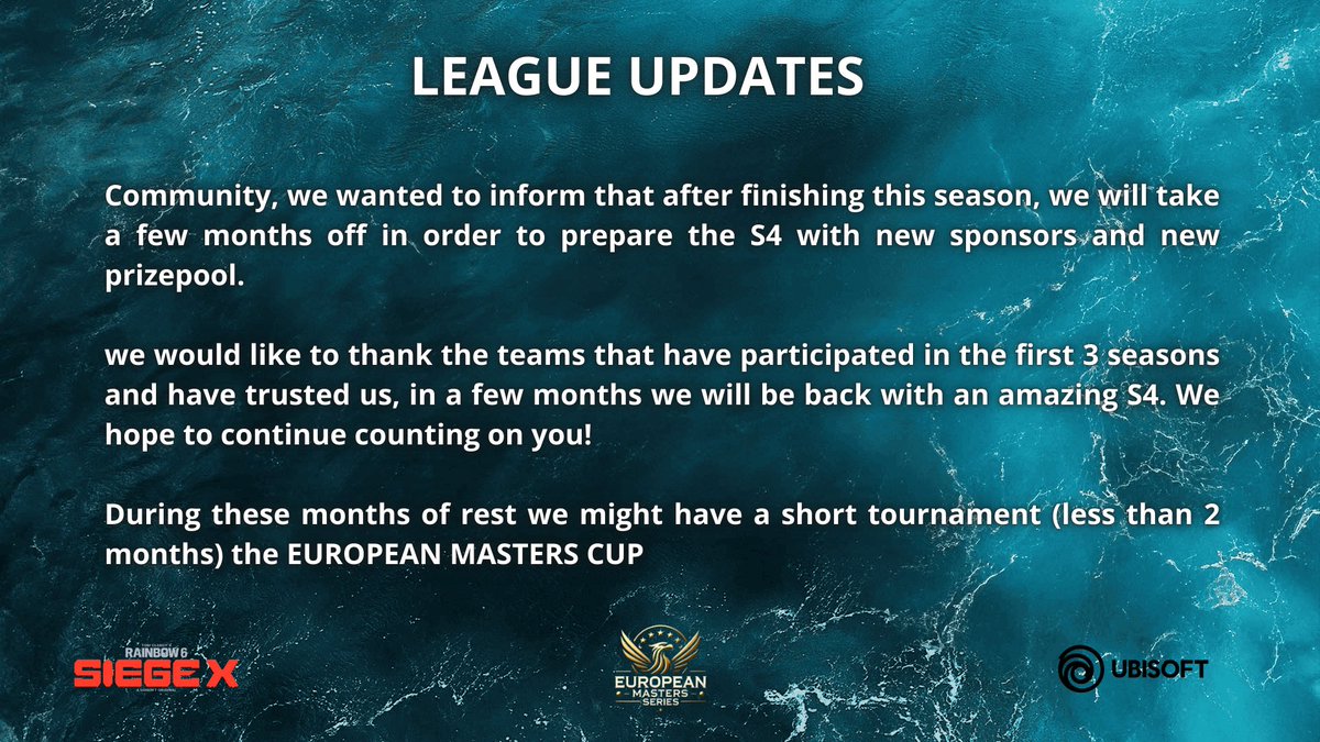 EUROPEAN MASTERS SERIES tweet media