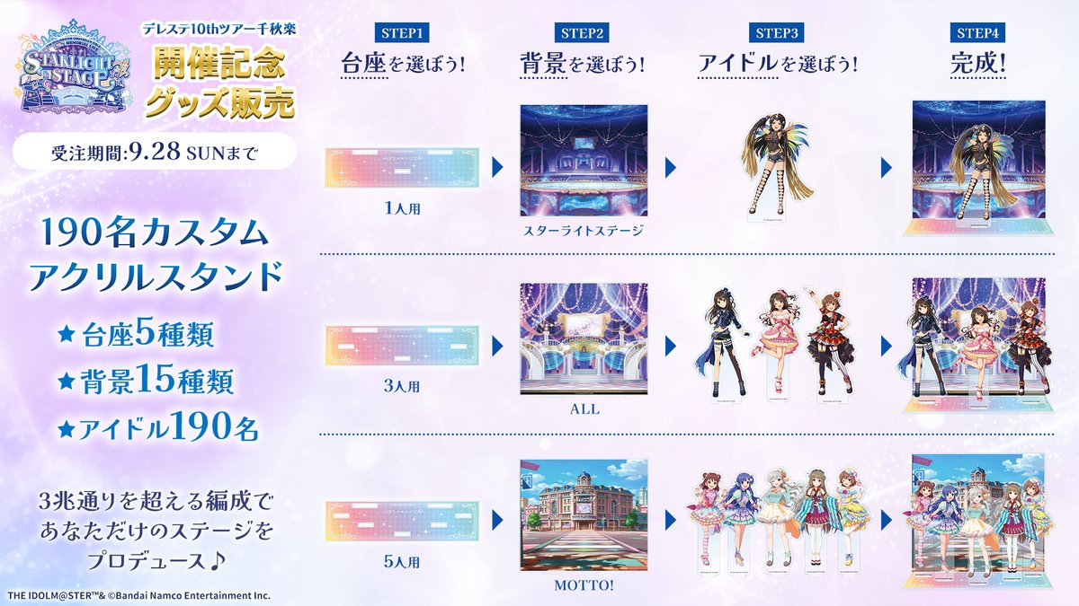 デレステ10thツアー千秋楽 開催記念グッズ ꧁———————————꧂ 🏰カスタム