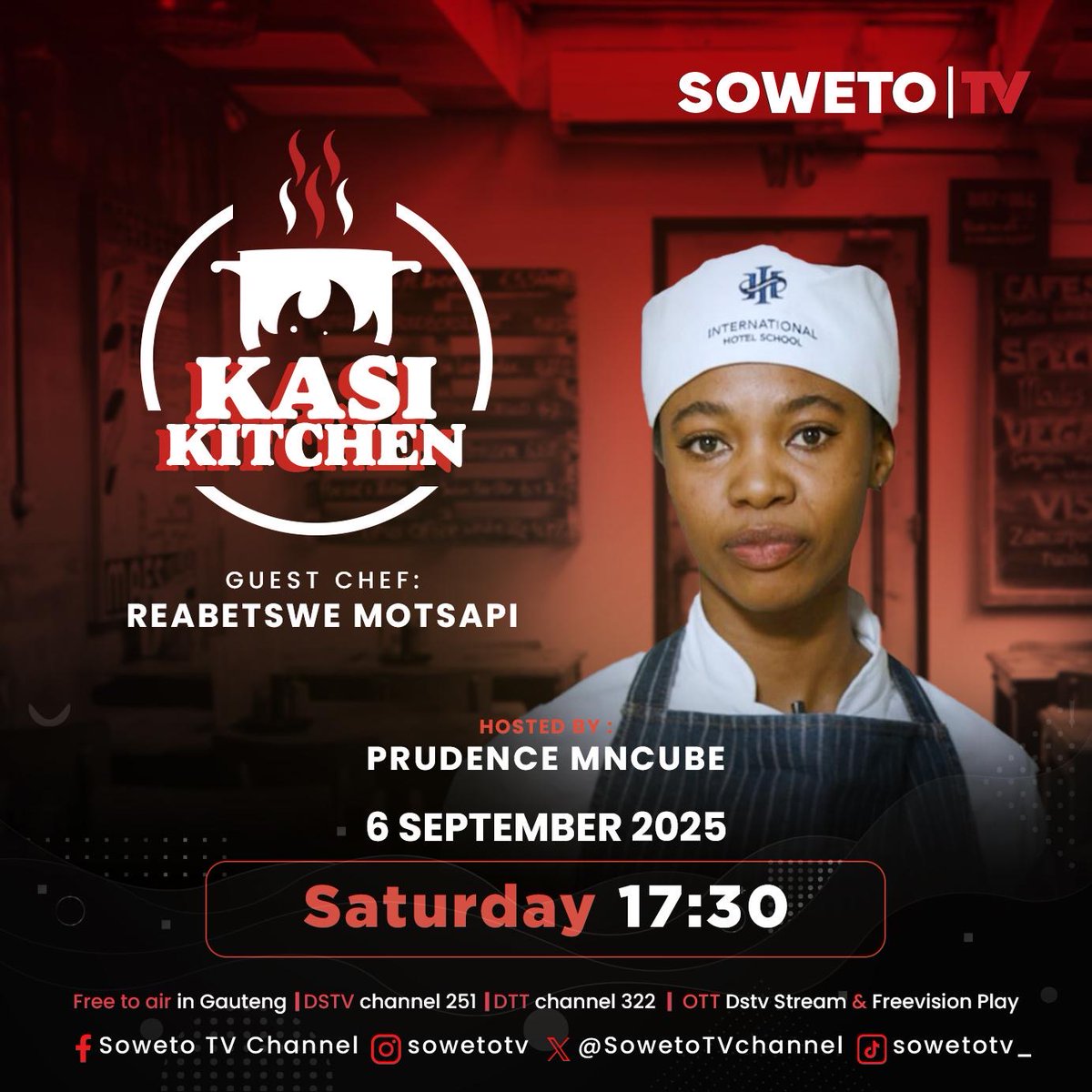 SowetoTVchannel's tweet photo. π₯ Just one more sleep! π₯
Tomorrow on #KasiKitchen, @pkm177 & Chef Reabetswe serve up lasagne and fiery chicken livers. Comfort or kick? ππΆπ₯
π
6 September 2025
π 17:30
πΊFree to air in Gauteng | DStv Channel 251 | DTT Channel 322 | OTT (DStv Stream & Freevision Play) https://t.co/OOtxLaHkYz