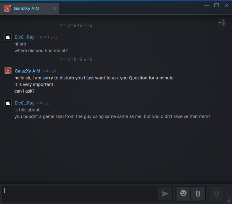 EleC_Ray's tweet image. 이 템플릿 안 통할 때 됐을 법도 한데 이러는 애를 두번씩이나 보네
another jerk who wanted to cheat me
I asked him(I'm not sure but let's say him for now) what he wanted to ask me before he actually says it
and then he just ran away