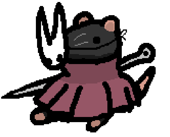 Daily Rats for no reason

Day 428: Hornet Rat #rat #pixelart #Silksong