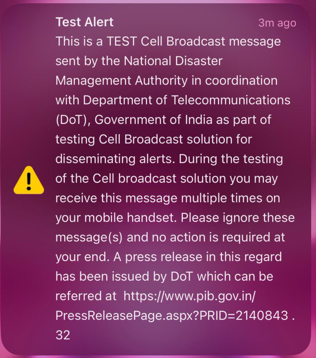 XAnalysisonX's tweet image. Did any one else get this test alert ?
#Dot #testalert