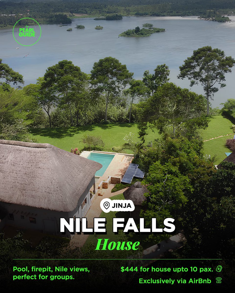 Tweet 8
🔥 @NileFallsHouse – Jinja
Perfect for groups. Nile views, a fire pit, a private pool, and space for up to 10. The group chat will thank you for finding this one!