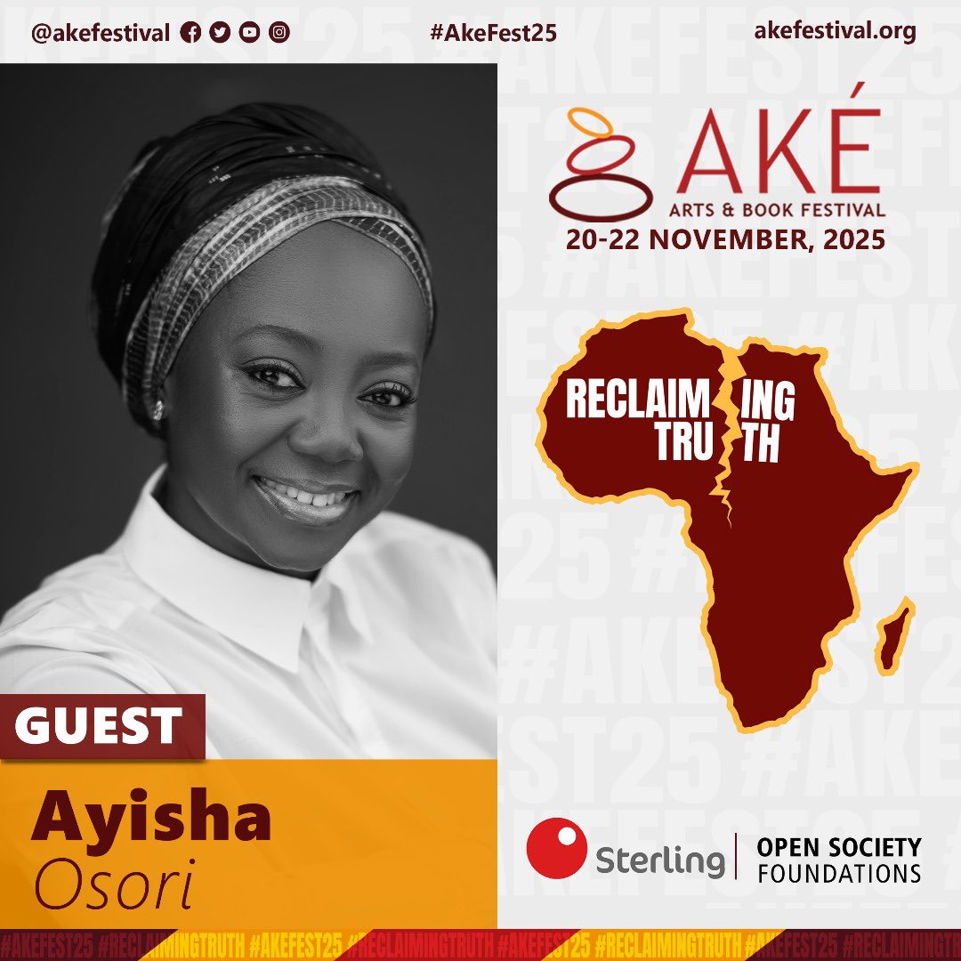 akefestival's tweet photo. 🔊 GUEST ANNOUNCEMENT

Ayisha Osori is a lawyer, writer and advocate with experience in the public and private sectors. 

As a public commentator she has written columns for years for Business Day, ThisDay and Leadership and her essays have been published in Africa Is a Country, https://t.co/94J7S6aWFh