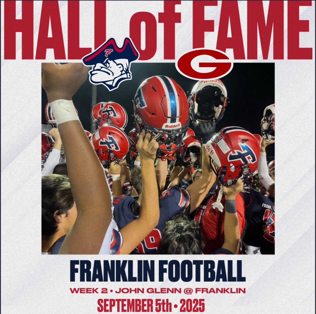 🚨🚨GAMEDAY 🚨🚨 
It’s a Great Day at Franklin!! Come out to support the Patriots and celebrate our 2025 Hall of Fame Class! #FranklinMADE <a href="/fhspatriots/">Franklin High School</a> <a href="/TheColonyFHS/">The Colony ™</a> <a href="/FranklinFootbal/">Franklin Football</a> <a href="/LivoniaDistrict/">Livonia Schools</a>