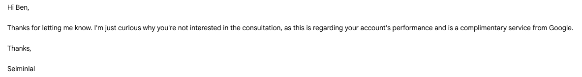 BenBGTDigital's tweet photo. @adsliaison Are they told to not give up after being told "I'm not interested"
I also get many calls after hours as I have US clients but live in Europe. This whole circus needs to be regulated. https://t.co/pDYduPEWSS