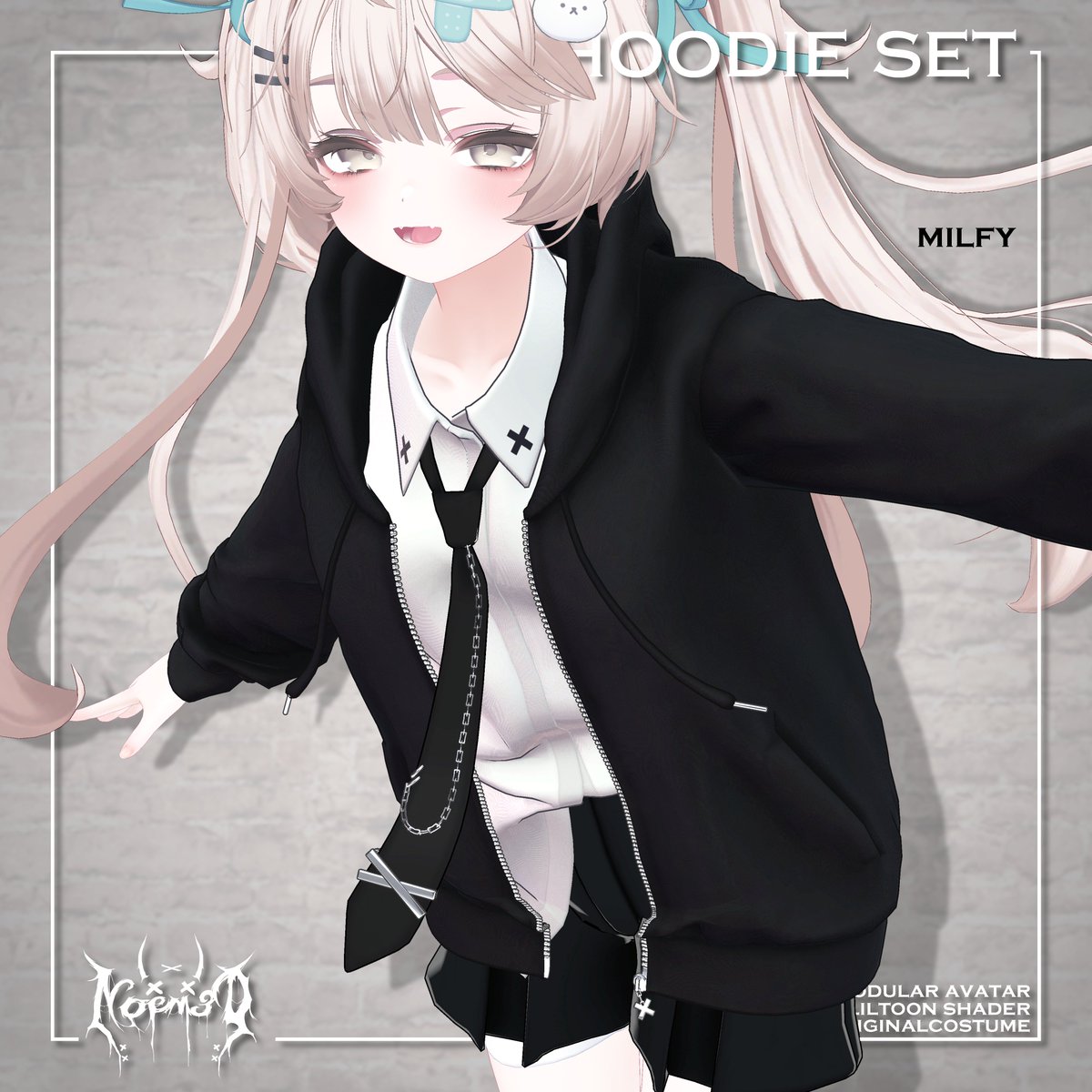 Noem00's tweet photo. 【Hoodie set】
ミルフィちゃん対応追加しました！
多くのリクエストありがとうございます😭

booth
https://t.co/hi6zi8Hq6m

#Noem3D #Milfy3D https://t.co/RXwU7s12l5