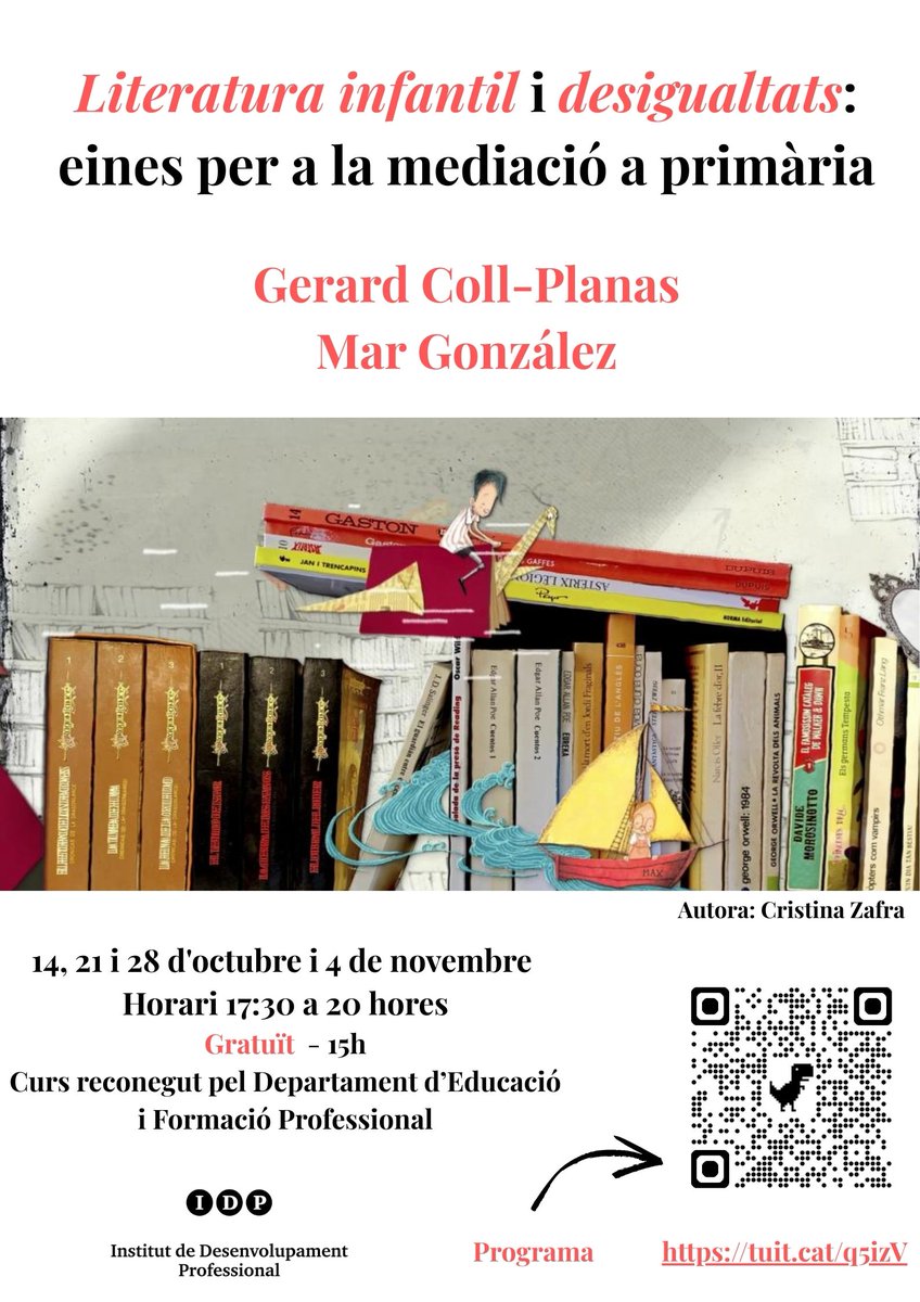 Una proposta formativa per reflexionar sobre les desigualtats a través de la literatura infantil i adquirir recursos per a la mediació a l’aula. Amb Gerard Coll-Planas i Mar González
#FormacióDocent #LiteraturaInfantil #Desigualtats <a href="/consorciedubcn/">Consorci d'Educació</a> <a href="/SEiXarxes/">Xarxes i Serveis educatius</a> <a href="/educaciocat/">Educació</a> #IDPUB