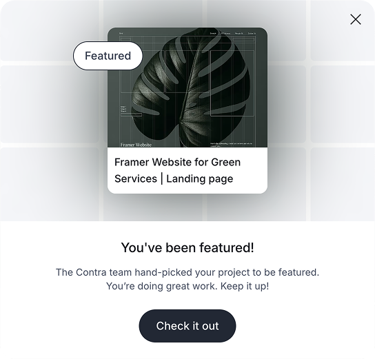 584_studio's tweet photo. Second time this week 🚀
Our project was featured on @contra homepage in Web design projects using @framer 
Thanks, Contra Curation Team!

Project → https://t.co/1wKyReeB2V

#contra #framer #webdesign #uxinspiration #dailywebdesign #uixinspo #designdaily  #framerstudio https://t.co/IZC5LZDuye