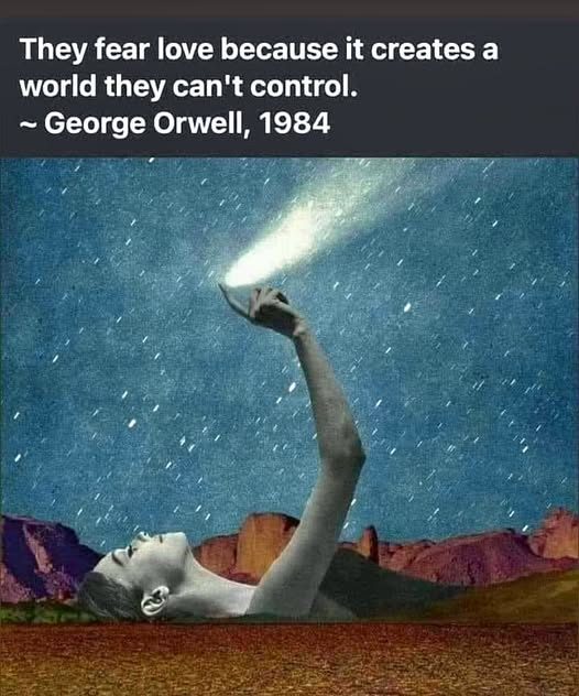 Gazzel08's tweet image. #loveisthemessage #cantcontrol #Orwell #fightback