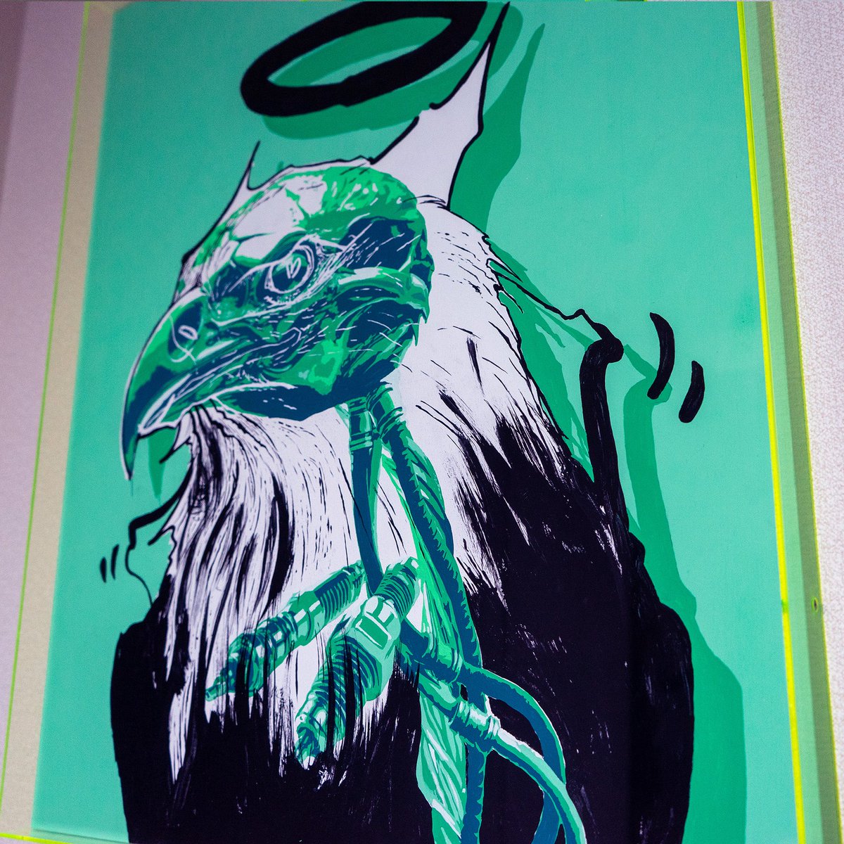 DotsCollective's tweet photo. Cyber Eagle
727mm x 606mm
#graffiti #graffitiart #spray #sprayart #liquitex #liquitexpaint #GROGINK #postercolor #design #spraypaint
#artoftheday #artistsoninstagram
#DOTSCOLLECTIVE https://t.co/WaD1ZiDCxM