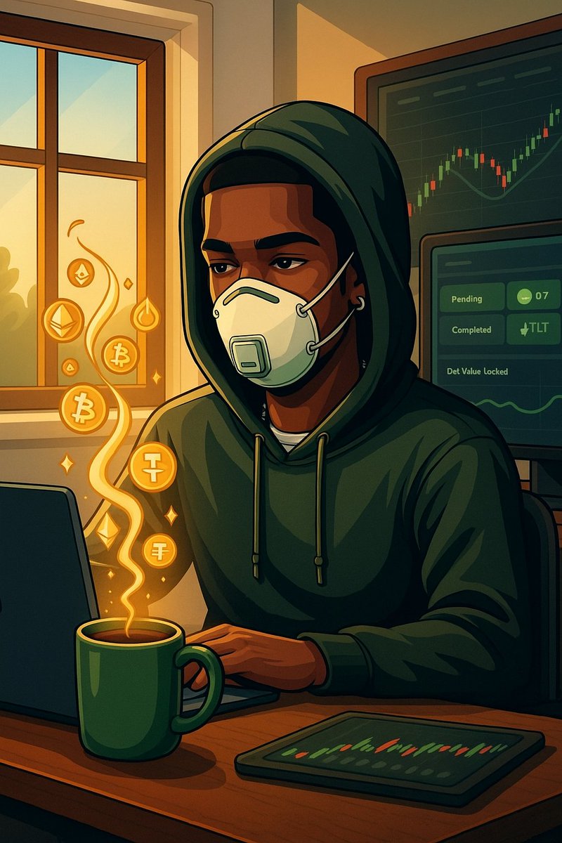 GM from the crossroads of TradFi &amp; DeFi! 

Where banks meet blockchains, and the future of money gets built step by step.

Coffee in one hand ☕, conviction in the other 💪.

Ready to start the day with clarity, creativity, and community.

Let’s make mornings magical with