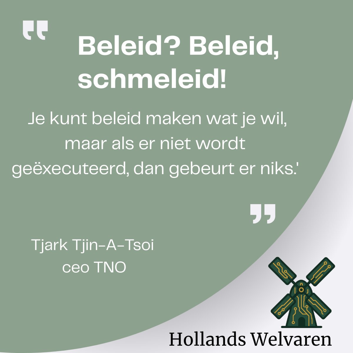 Nederland laat heel veel hightech-kansen liggen door wetenschappelijke kennis niet te vermarkten, op te veel paarden te wedden en niet door te pakken. Dat zegt de TNO-baas tegen mijn nieuwsbrief Hollands Welvaren. Schrijf je in (link in bio) en je krijgt t interview morgen.