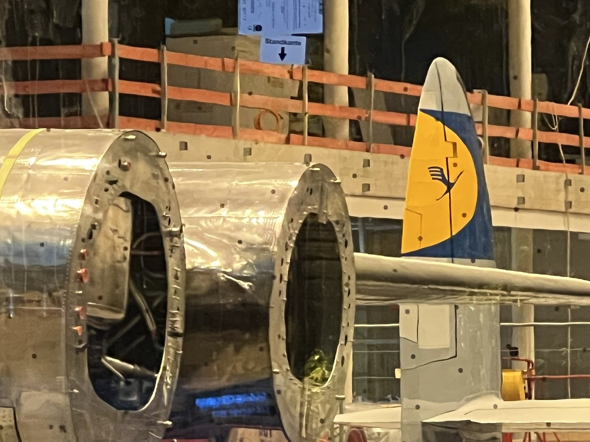 SpaethFlies's tweet photo. New home for 1950s @lufthansa #lockheed #SuperStar next to LH HQ at @Airport_FRA. Will be assembled soon, glass hangar opening in April 2026 will also display #junkers #ju52 D-AQUI. All in time for LH‘s 💯anniversary #avgeek https://t.co/flcl1PGjYw
