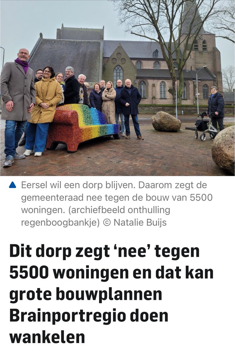 ‘We willen een dorp blijven, maar wel bij ‘jullie’ winkelen, naar het voetballen, naar de bioscoop, profiteren van de stijgende welvaart, werkgelegenheid, etc…