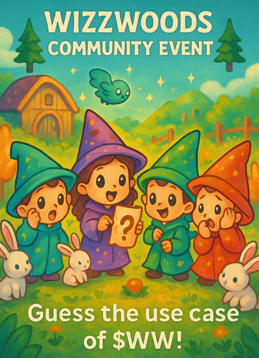 🌲✨ Wizzwoods Community Event ✨🌲

We’ve got a little challenge for you Wizards… 🪄
Guess the use case of $WW! 👀

Clues? None.
Rules? Simple.
Drop your wildest guesses below ⬇️

The top 3 most liked guesses receive surprise rewards 🎁