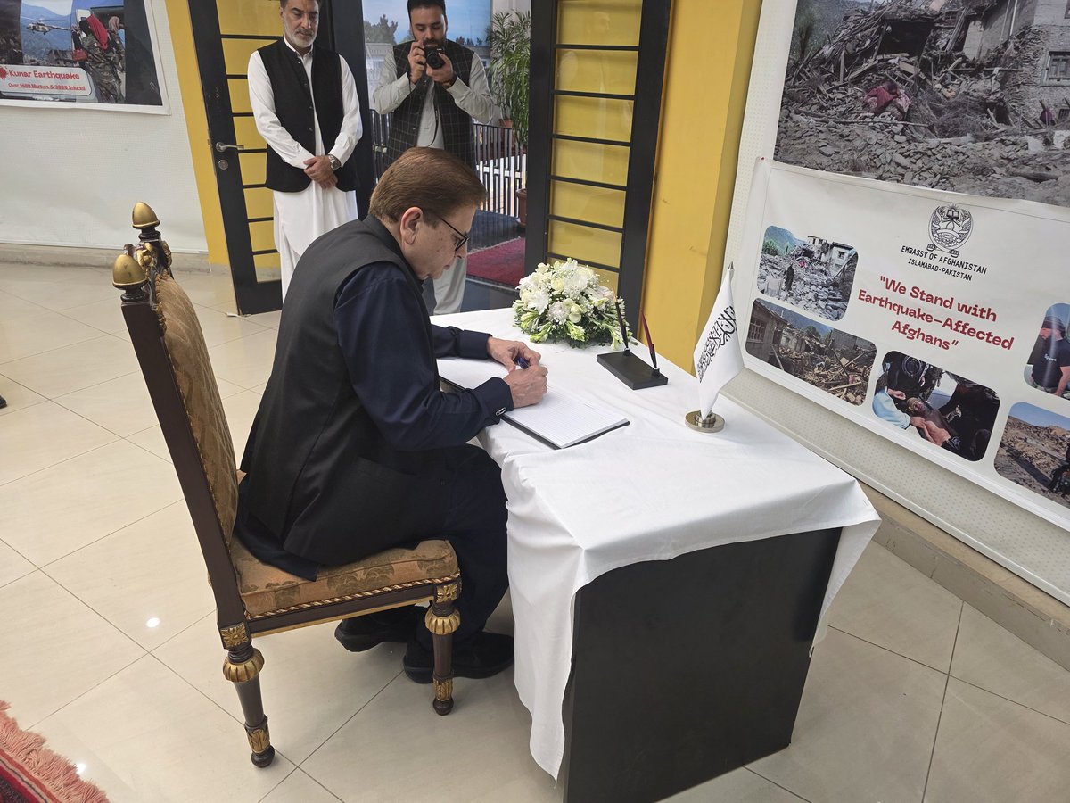 We share in the grief of our Afghan brothers and sisters affected by the recent earthquake. This morning, I visited the Embassy of Afghanistan to offer Fateha and sign the condolence book in solidarity.