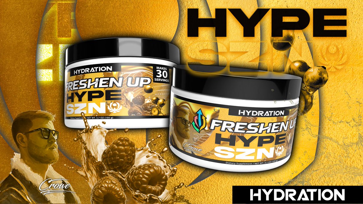 🚨 NEW HYDRATION FLAVOR DROP 🚨

Fresh Fam, it’s officially HYPE SZN! 🦅⚡🍇🍓

🔥 PRE-ORDER IS LIVE NOW 🔥 📦 Ships out 9/12
🛒freshenuphydration.com/shop/p/hype-sz…

Inspired by the one and only <a href="/CroweGamingg/">RG | Crowegamingg</a>, we’re bringing you a SOUR GRAPE RASPBERRY 💧Hydration flavor that’ll keep you