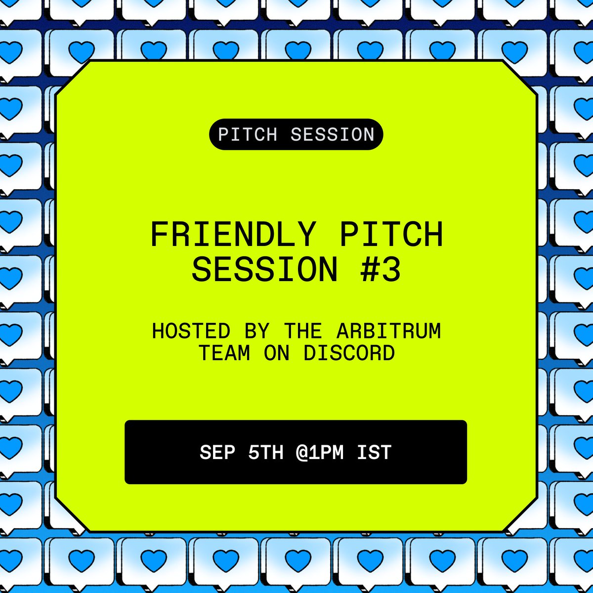 One last pitch before the final build!

Join us for the final friendly pitch session later today @ 1PM IST!

Here's your last chance to share your project, get live feedback, and polish things up before submission.

Let’s finish strong. RSVP here 👇🏻
discord.com/events/5850843…