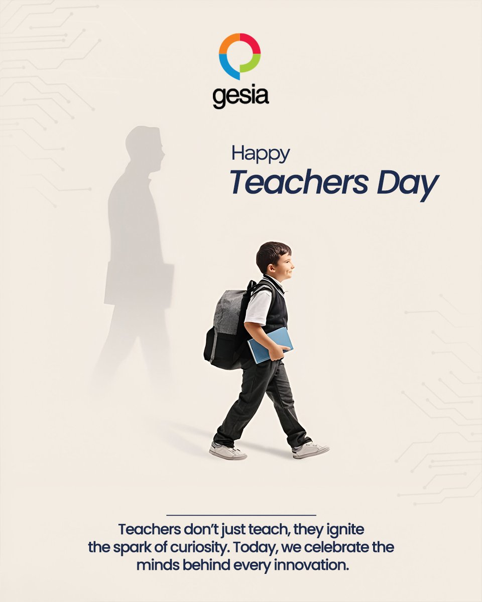 GESIAORG's tweet photo. Every great mind carries the shadow of a great teacher. Today, we celebrate those who guide, inspire, and innovate.
Happy Teachers’ Day!
#Gesia #HappyTeachersDay #TeachersDay2025 #ThankYouTeachers #InspiringMinds #ShapingFuture #IgnitingCuriosity #KnowledgeBuilders https://t.co/43ATAJaKZB