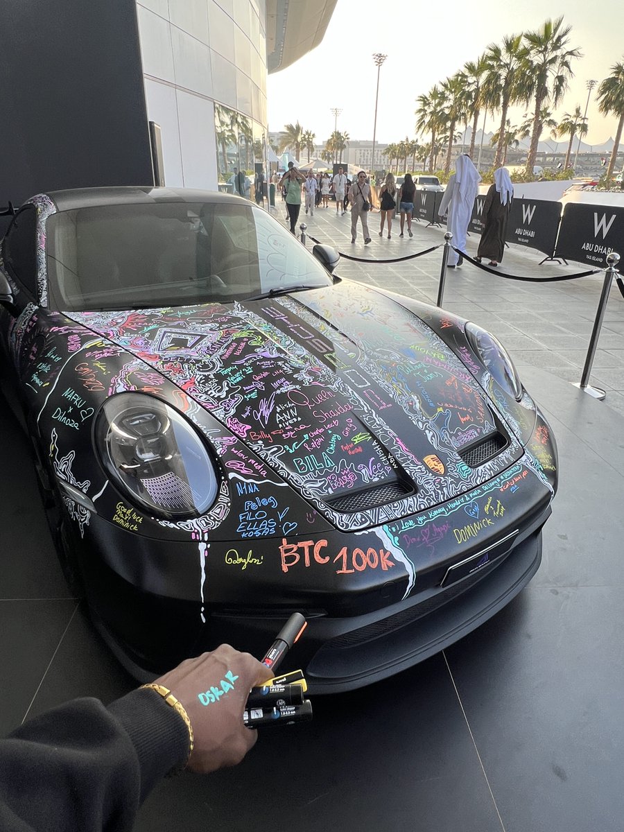My work at the F1 Abu Dhabi Grand Prix wasn't just on one car. It was an activation at the W Hotel, showing how art can elevate brand experiences in luxury environment