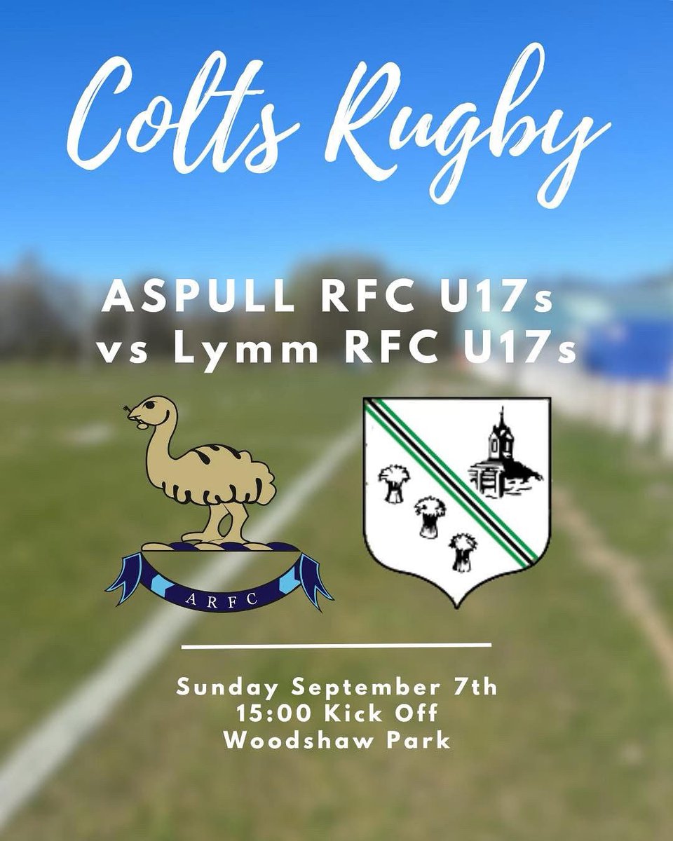 Aspullrfc's tweet image. Big milestone for the club this weekend 👏

For the first time in over a decade, an Aspull Colts side will take the field at Woodshaw Park. Our U17s host Lymm RFC U17s in what promises to be a cracking game of rugby.
📅 Sunday 7th September
⏰ 3:00pm Kick Off
📍 Woodshaw Park