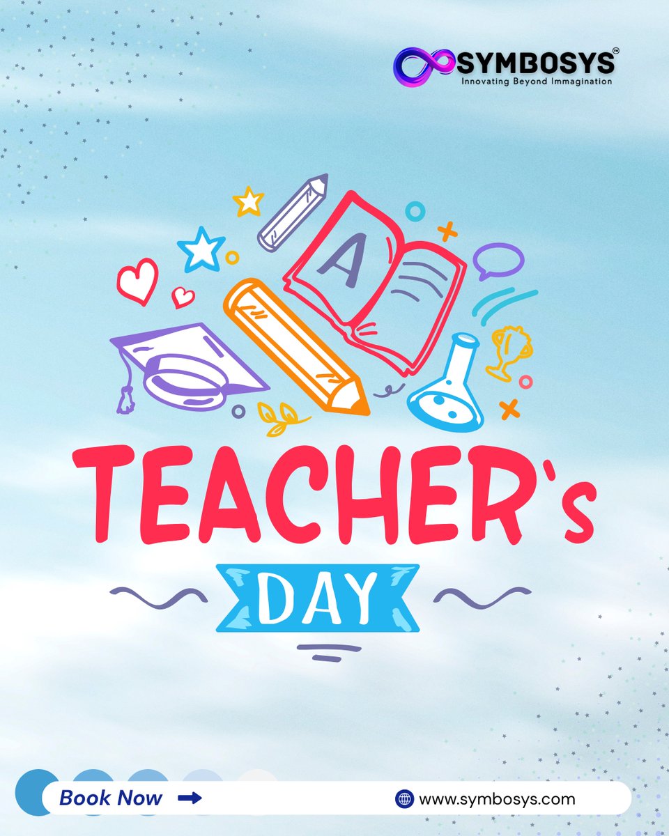 SymbosysTech's tweet image. 🌟👩🏫 Happy Teachers’ Day! 👨🏫🌟
At Symbosys, we honor the teachers who light the path of knowledge, just like technology transforms ideas into innovation. 💡💻
A big salute to every mentor shaping minds and inspiring futures. 🙏✨
#TeachersDay #Symbosys #Gratitude #Inspiration