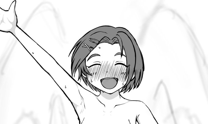 冬コミケ初参加に向けて絵の練習9枚目 噴水公園で水遊びする薫ちゃん