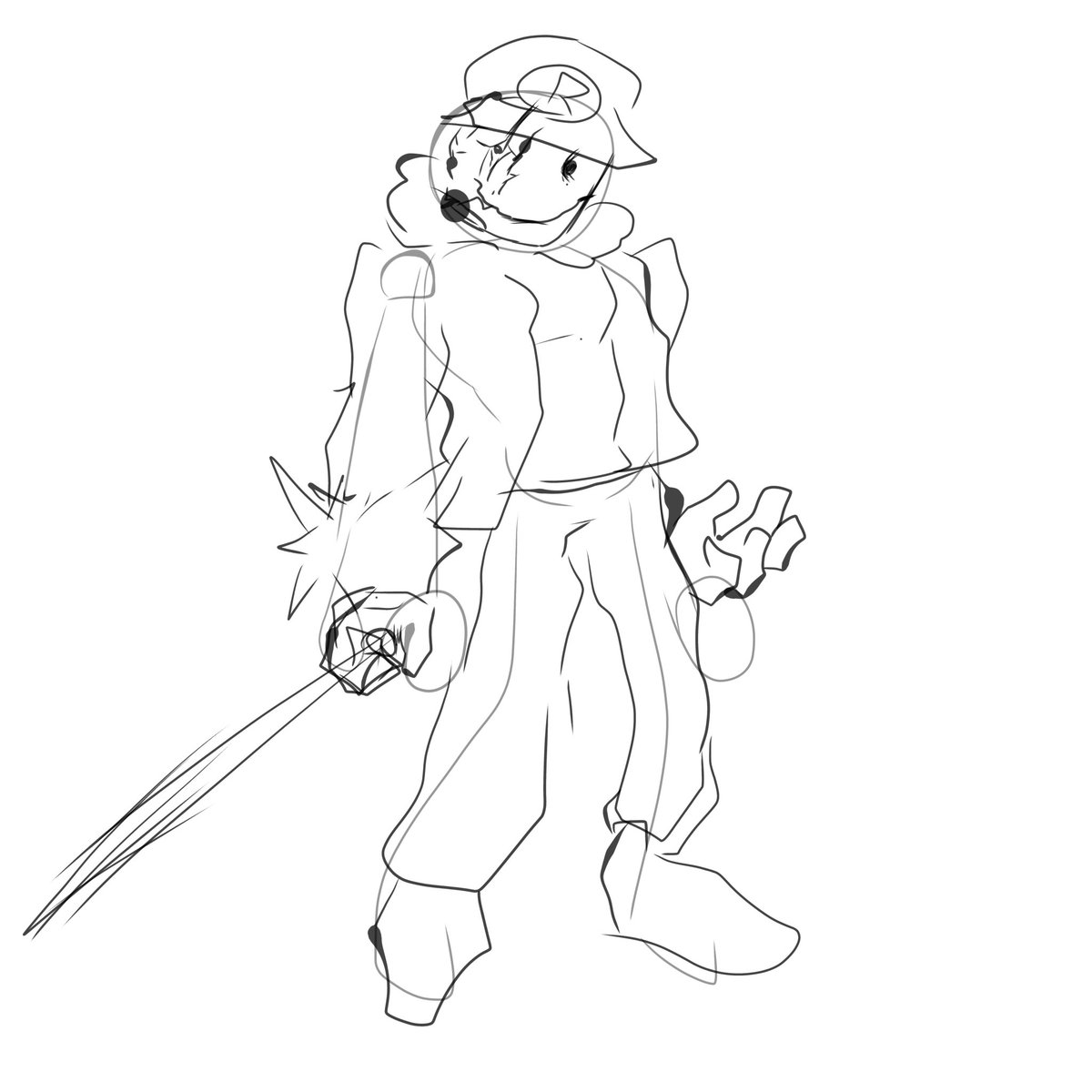 fhd2064502's tweet image. A wip for an art I made for the guest man from the hit game project seek #Projectseek