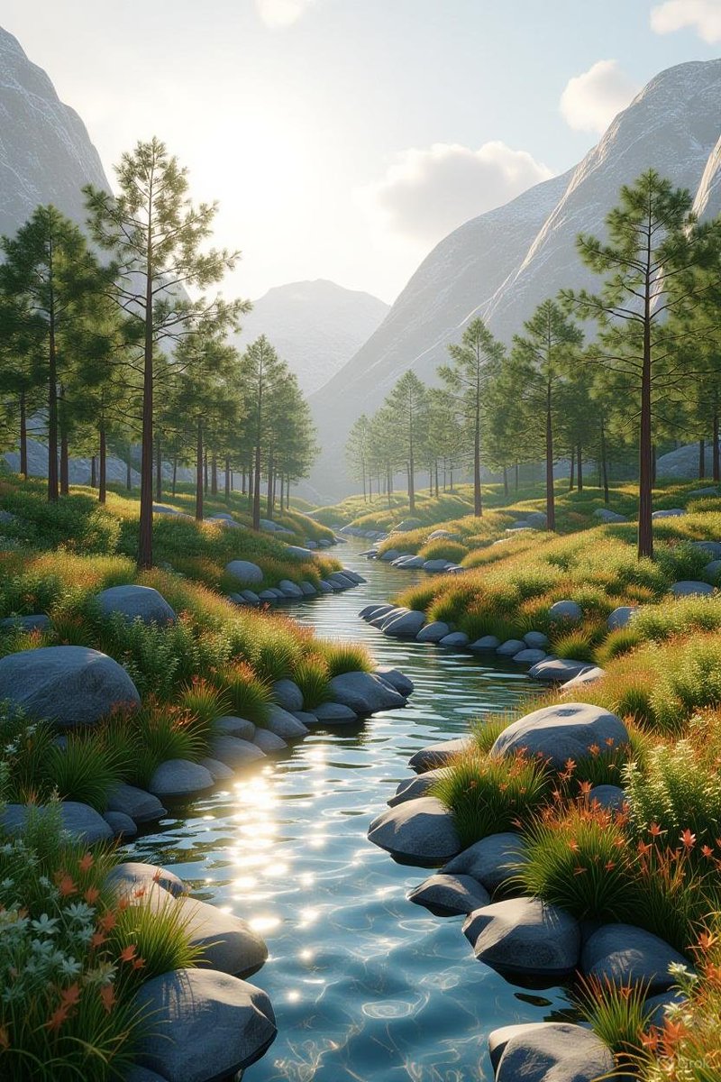 caringboy58's tweet image. Life is like a river it flows on way 
#Grokimage
