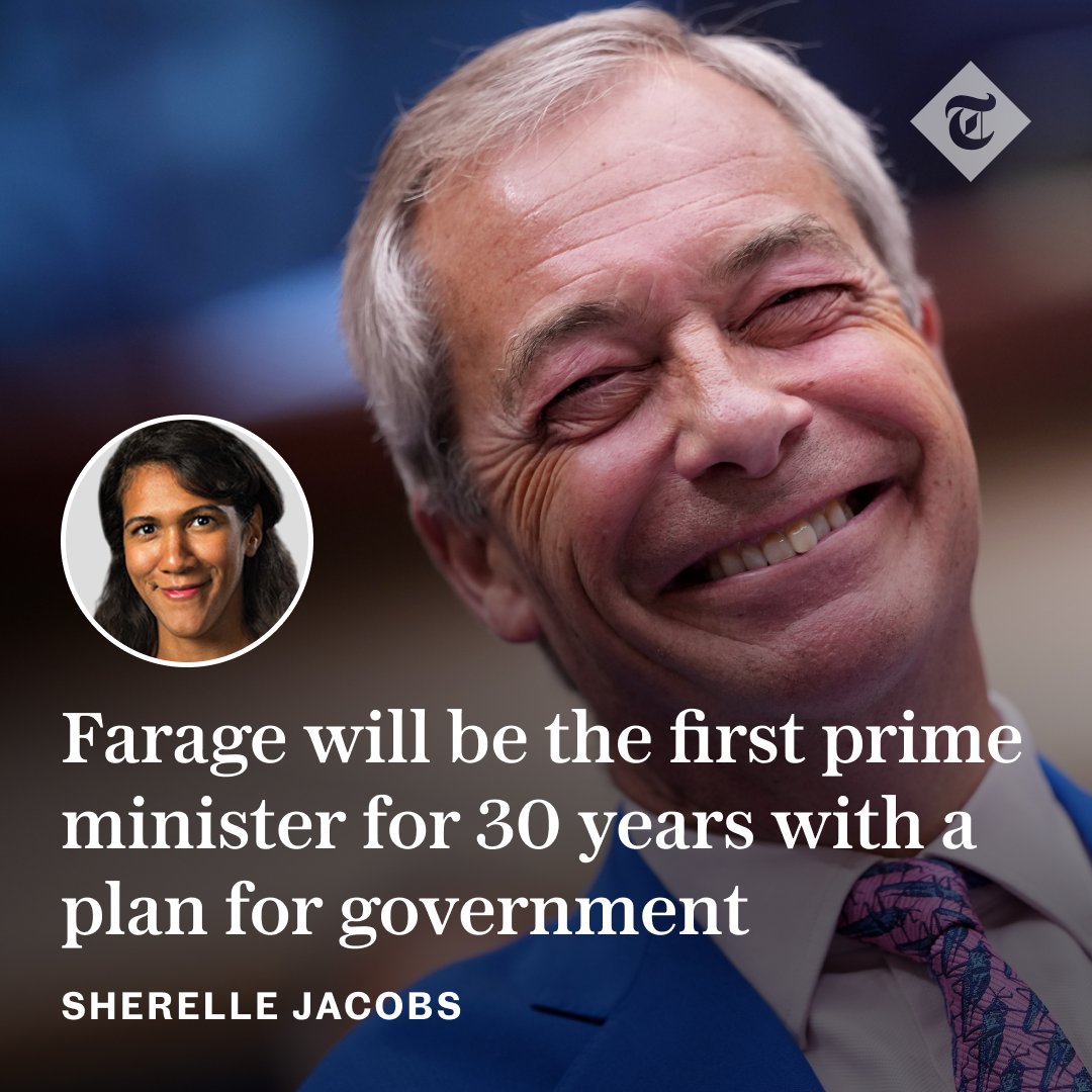 ✍️ 'Reform may have the most coherent political vision since Blair – and the most radical since Thatcher' | Writes Sherelle Jacobs 

Read more 👇
telegraph.co.uk/news/2025/09/0…