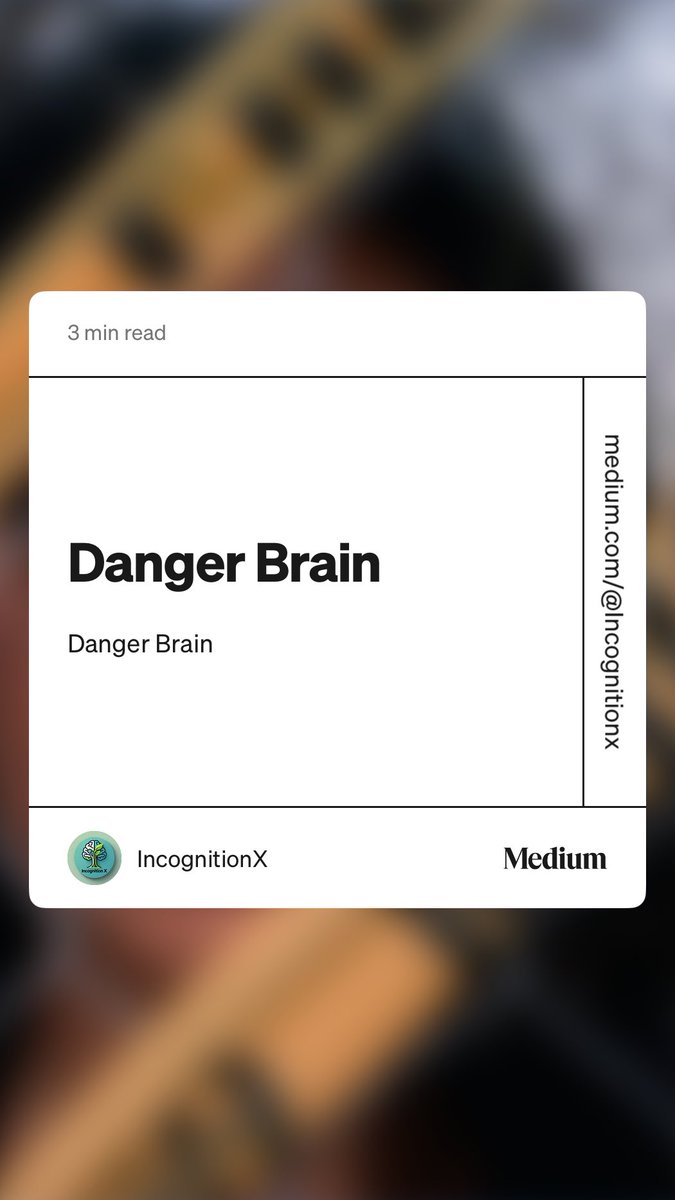 IncognitionX's tweet photo. “Danger Brain” by IncognitionX https://t.co/s1DmXz9vie https://t.co/1Yc1Gzz7wW