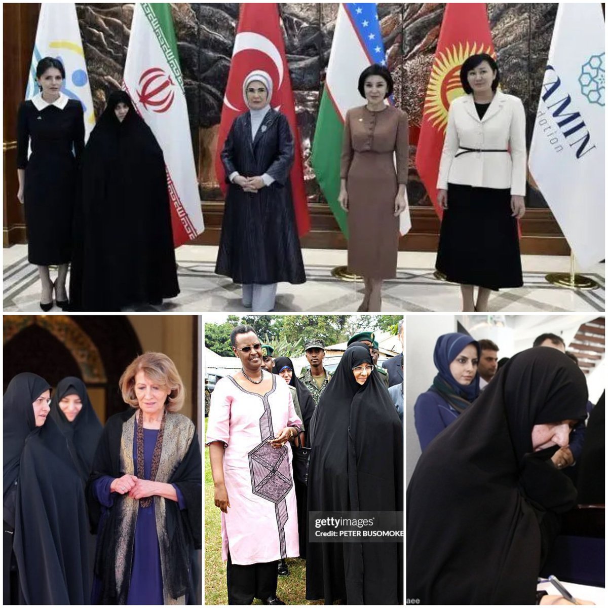 رو چادر دختر پزشکیان مانور میرن
که مثل نهج البلاغه خوندن پزشکیان مردم رو گول بزنن!

۴سوال اساسی:
_دختر پزشکیان چه سمتی داره که در تمام سفرها هست؟
_رانت در کجای اسلام آمده که حمایت بشه؟
_همسر روسای جمهور قبلی حجاب نداشتند؟!
_اسلام فقط حجابه؟موقع ریخت و پاش بیت المال اسلام کجاست؟