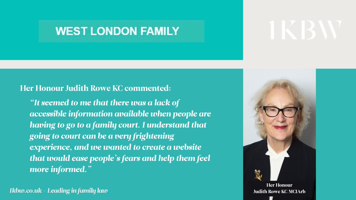 Just launched: West London’s first Family Court info website. We are proud that our associate member, HHJ Judith Rowe KC, played a key role in developing this vital public resource. westlondon.familycourtinfo.org.uk #AccessToJustice #FamilyLaw